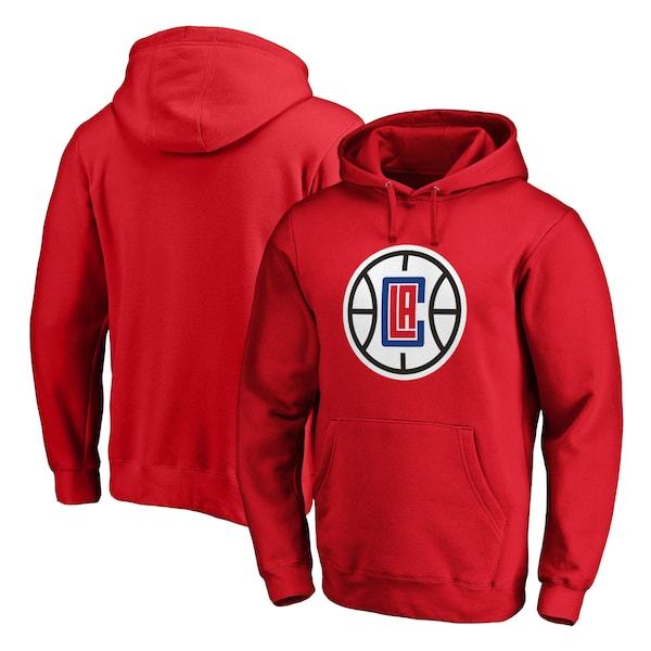 LA Clippers Fanatics Branded Primary Team Logo Pullover Hoodie - Red