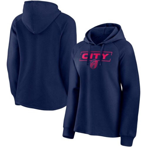 St. Louis City SC Fanatics Branded Women's Logo Raglan Pullover Hoodie - Navy