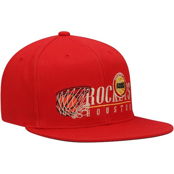 Houston Rockets Mitchell & Ness Hardwood Classics Vintage 2 Snapback Hat - Red