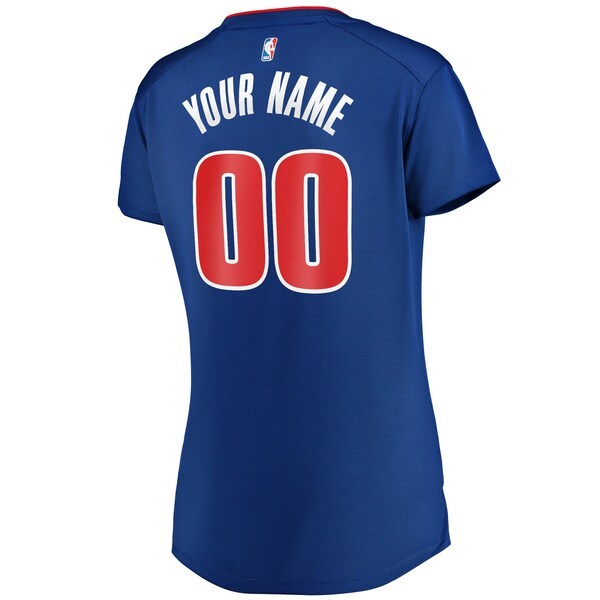 Detroit Pistons Fanatics Branded Women's Fast Break Custom Jersey Royal - Icon Edition