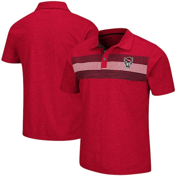 NC State Wolfpack Colosseum Logan Polo - Heathered Red