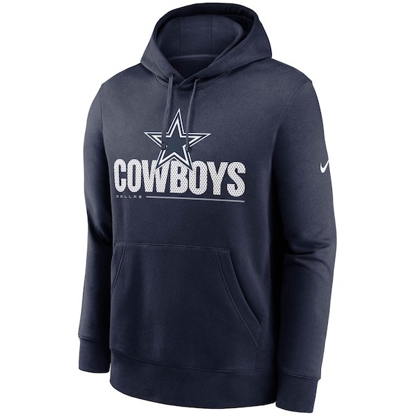 Dallas Cowboys Nike Team Impact Club Pullover Hoodie - Navy