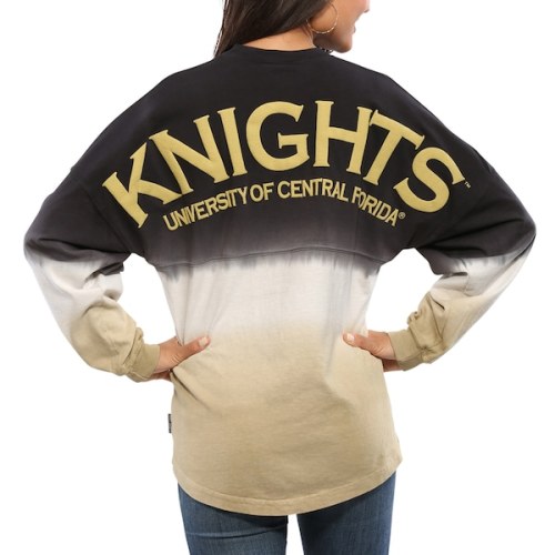 UCF Knights Women's Ombre Long Sleeve Dip-Dyed Spirit Jersey - Black