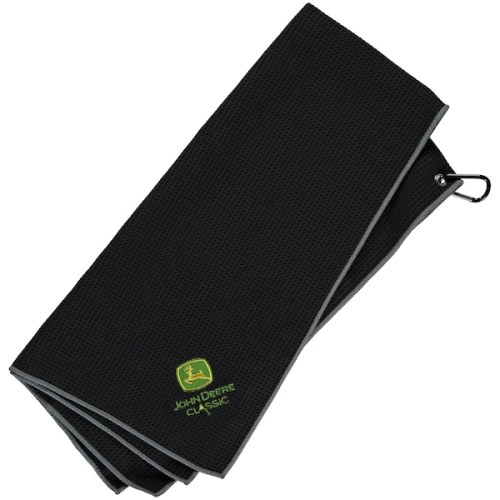 John Deere Classic Ahead Microfiber Golf Towel - Black