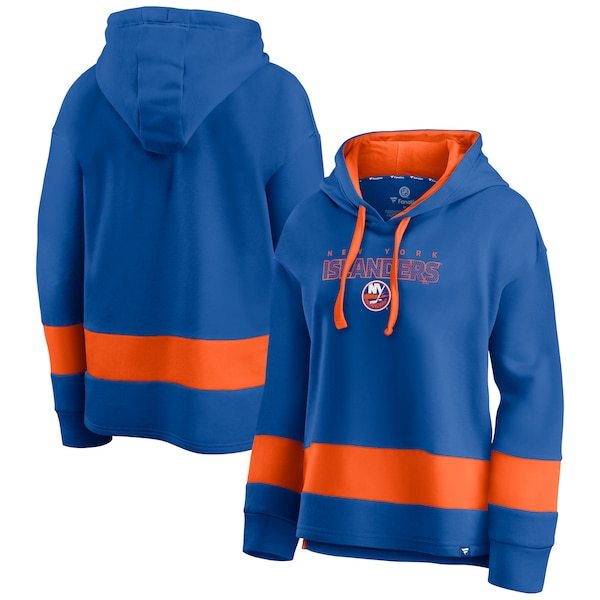 New York Islanders Fanatics Branded Women's Colors of Pride Colorblock Pullover Hoodie - Royal/Orange