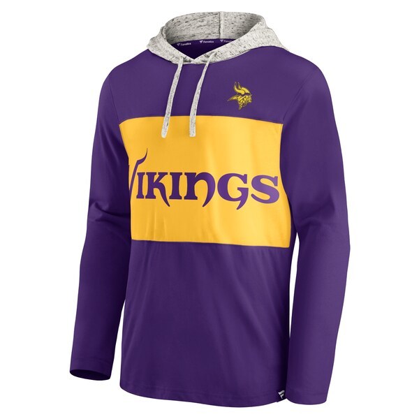 Minnesota Vikings Fanatics Branded Long Sleeve Hoodie T-Shirt - Purple