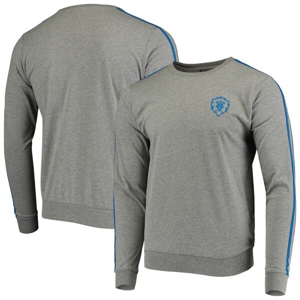 Alliance World of Warcraft Fleece Stripe Pullover Sweatshirt - Gray