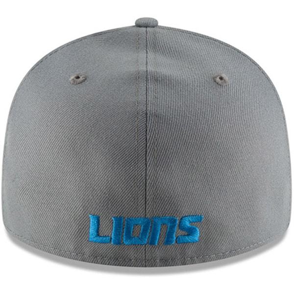 Detroit Lions New Era Color Rush Gray Omaha Low Profile 59FIFTY Fitted Hat