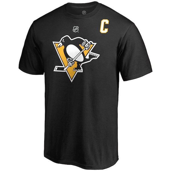 Sidney Crosby Pittsburgh Penguins Fanatics Branded Authentic Stack Name & Number T-Shirt - Black