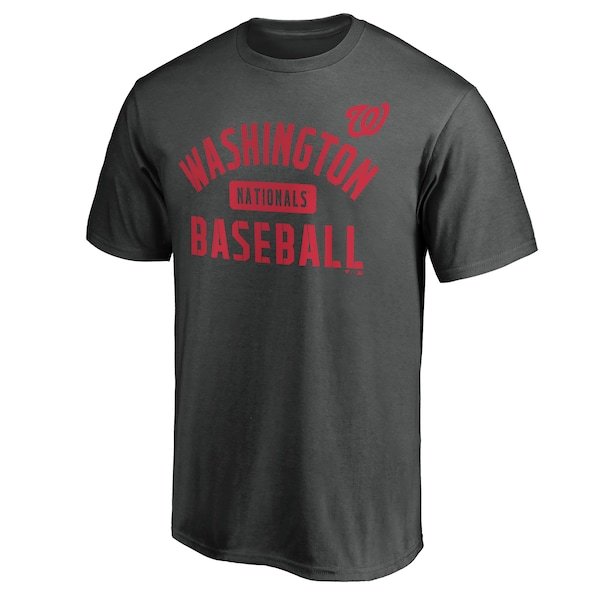 Washington Nationals Fanatics Branded Iconic Primary Pill T-Shirt - Charcoal