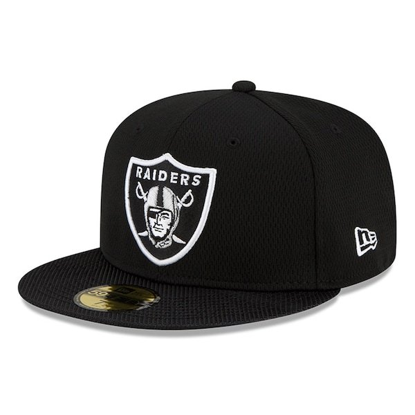 Las Vegas Raiders New Era 2021 NFL Sideline Road 59FIFTY Fitted Hat - Black