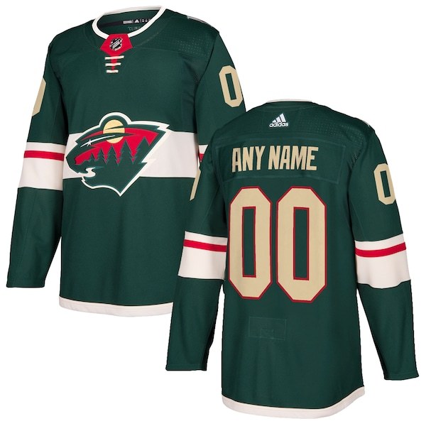 Minnesota Wild adidas Authentic Custom Jersey - Green