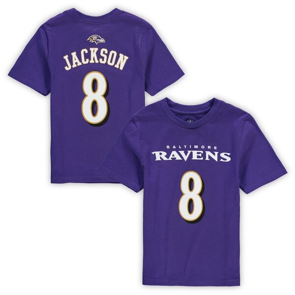 Lamar Jackson Baltimore Ravens Preschool Mainliner Player Name & Number T-Shirt - Purple