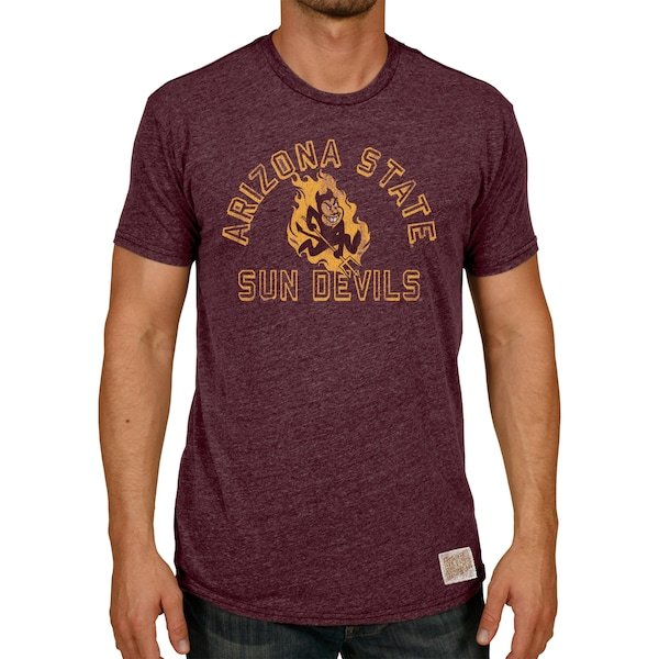 Arizona State Sun Devils Original Retro Brand Vintage Tri-Blend T-Shirt - Heathered Maroon