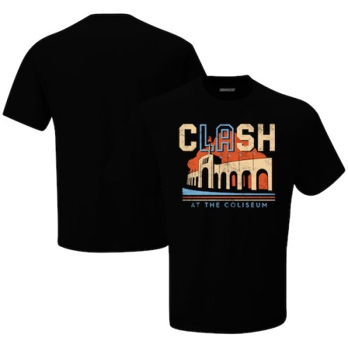 NASCAR Checkered Flag 2022 Busch Light Clash at the Coliseum Logo T-Shirt - Black
