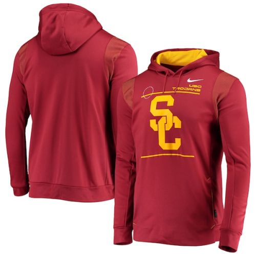 USC Trojans Nike 2021 Team Sideline Performance Pullover Hoodie - Cardinal