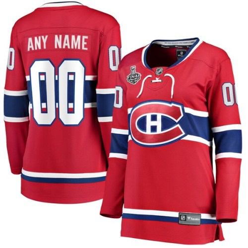 Montreal Canadiens Fanatics Branded Women's Home 2021 Stanley Cup Final Bound Breakaway Custom Jersey - Red