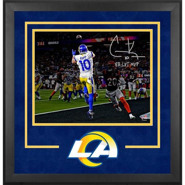 Cooper Kupp Los Angeles Rams Fanatics Authentic Autographed Deluxe Framed 16" x 20" Super Bowl LVI Champions Game-Winning Touchdown Catch Photograph with "SB LVI MVP" Inscription