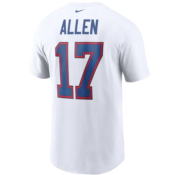 Josh Allen Buffalo Bills Nike Name & Number T-Shirt - White