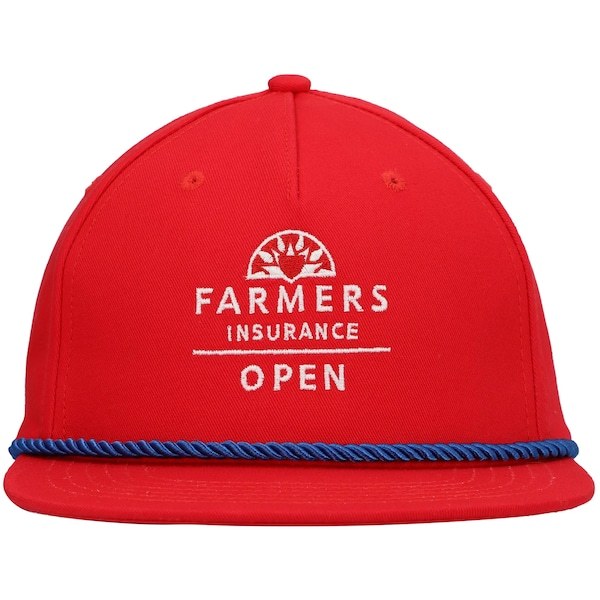 Farmers Insurance Open Ahead Colonial Snapback Hat - Red