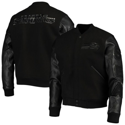 Seattle Seahawks Pro Standard Full-Zip Varsity Jacket - Black
