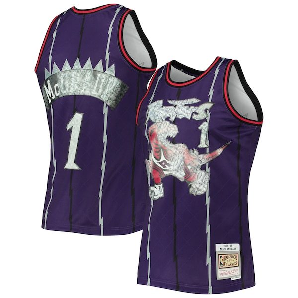 Tracy McGrady Toronto Raptors Mitchell & Ness 1998-99 Hardwood Classics 75th Anniversary Diamond Swingman Jersey - Purple