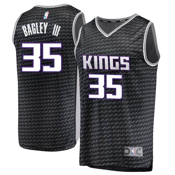 Marvin Bagley III Sacramento Kings Fanatics Branded Replica Fast Break Jersey Black - Statement Edition