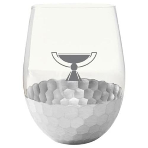 TOUR Championship Trophy Logo 18oz. Stemless Wine Glass