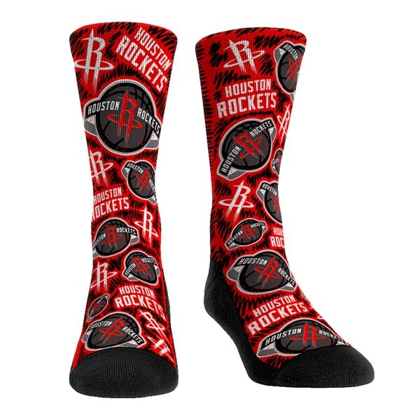Houston Rockets Rock Em Socks Sketch Crew Socks