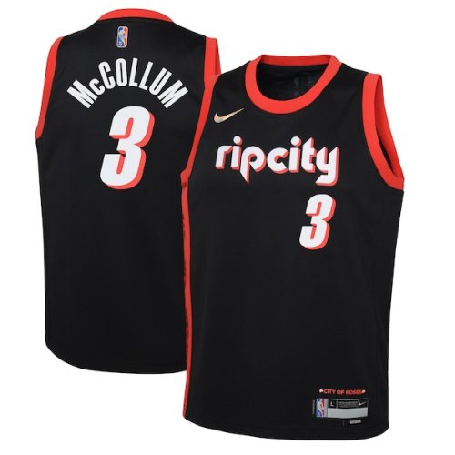 C.J. McCollum Portland Trail Blazers Nike Youth 2021/22 Swingman Jersey - City Edition - Black