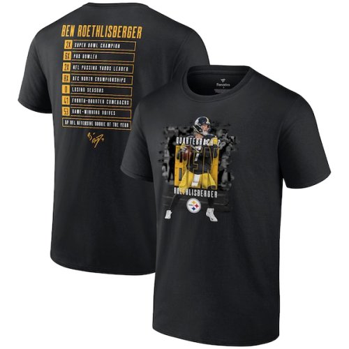 Ben Roethlisberger Pittsburgh Steelers Fanatics Branded Career Stats T-Shirt - Black