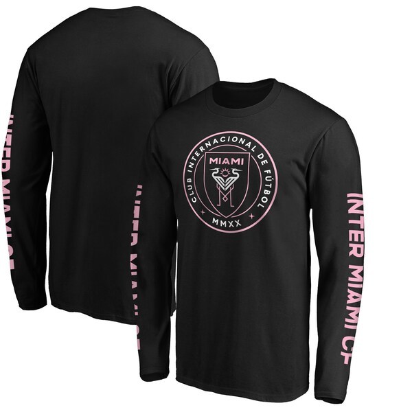 Inter Miami CF Fanatics Branded Eight Long Sleeve T-Shirt - Black