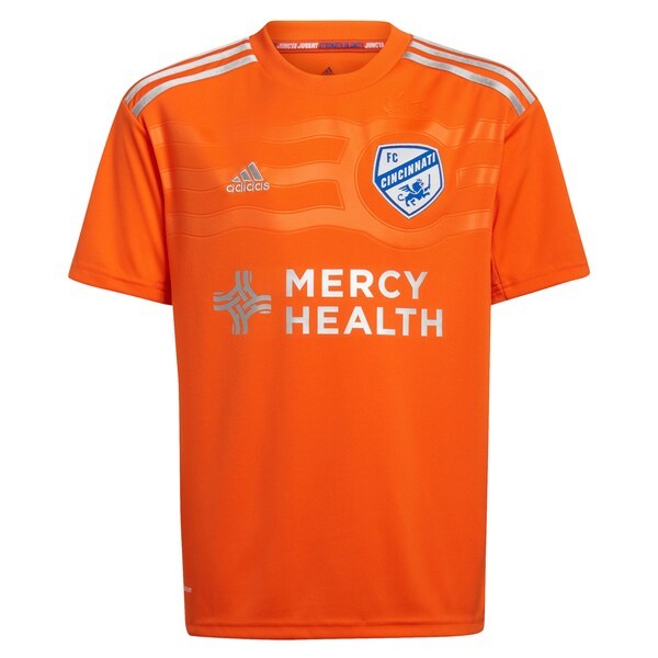 FC Cincinnati adidas Youth 2022 Juncta Juvant Kit Replica Blank Jersey - Orange