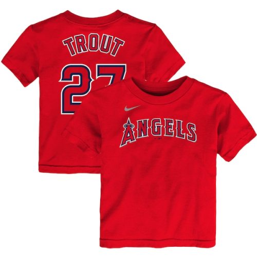 Mike Trout Los Angeles Angels Nike Toddler Player Name & Number T-Shirt - Red