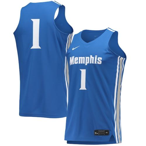 #1 Memphis Tigers Nike Replica Basketball Jersey - Royal