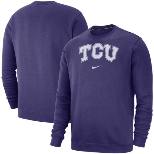 TCU Horned Frogs Nike Club Fleece Sweatshirt - Purple