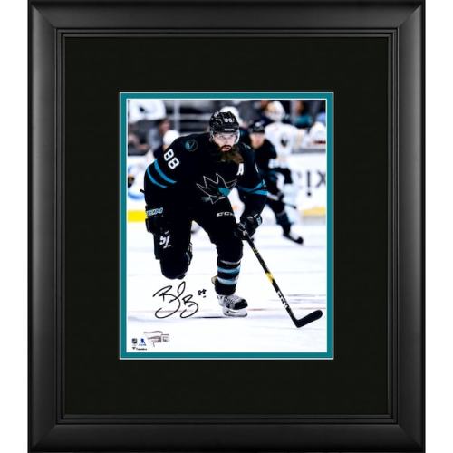 Brent Burns San Jose Sharks Fanatics Authentic Framed Autographed 8" x 10" Black Jersey Skating Photograph