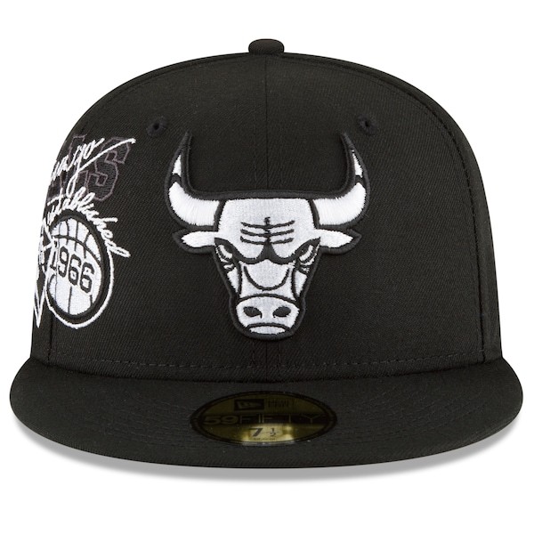 Chicago Bulls New Era Back Half Team 59FIFTY Fitted Hat - Black