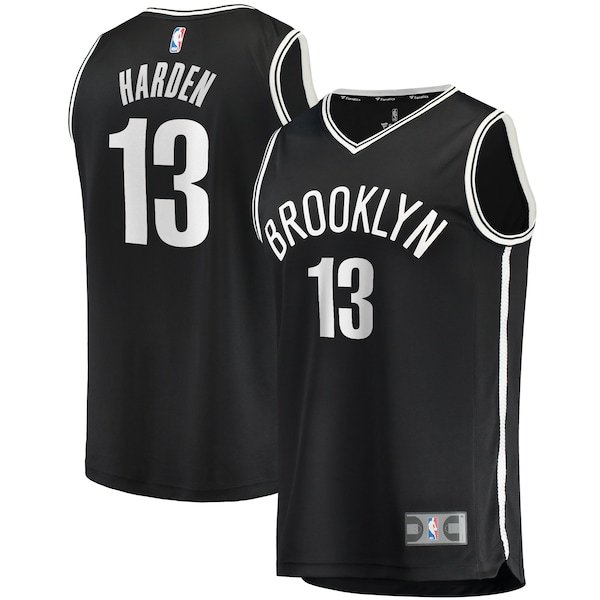 James Harden Brooklyn Nets Fanatics Branded Youth 2020/21 Fast Break Replica Jersey Black - Icon Edition