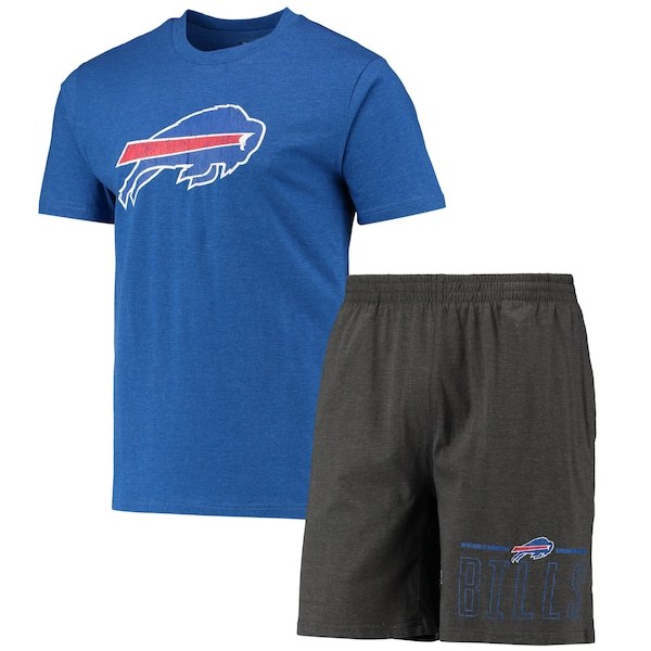 Buffalo Bills Concepts Sport Meter T-Shirt & Shorts Sleep Set - Charcoal/Royal