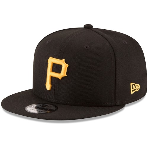 Pittsburgh Pirates New Era Team Color 9FIFTY Snapback Hat - Black