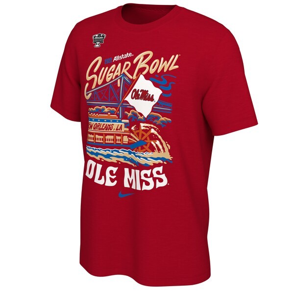 Ole Miss Rebels Nike 2022 Sugar Bowl Bound Illustrated T-Shirt - Red