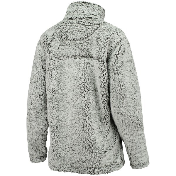 Virginia Tech Hokies Women's Sherpa Super Soft Quarter Zip Pullover Jacket - Gray
