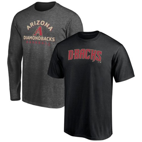 Arizona Diamondbacks Fanatics Branded T-Shirt Combo Pack - Black/Heathered Charcoal