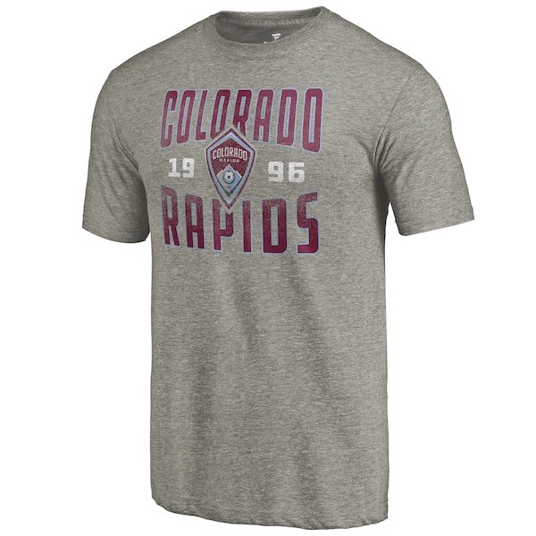 Colorado Rapids Fanatics Branded Antique Stack Tri-Blend T-Shirt - Gray