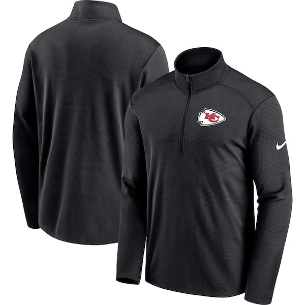 Kansas City Chiefs Nike Pacer Performance Quarter-Zip Jacket - Black