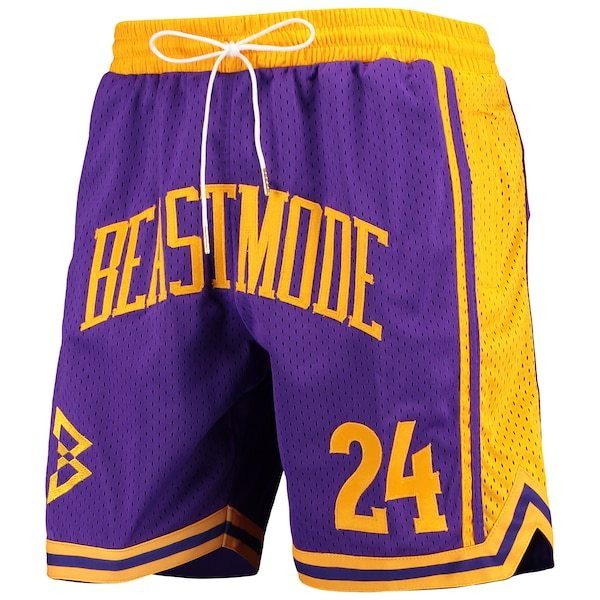 Beast Mode 24 Basketball Shorts - Purple/Gold