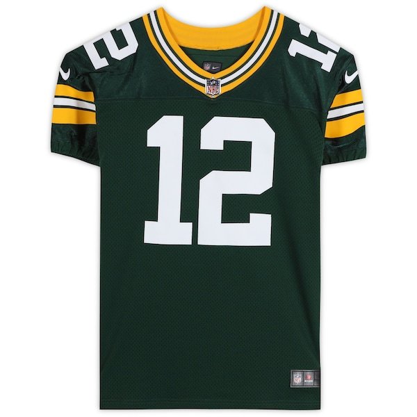 Aaron Rodgers Green Bay Packers Fanatics Authentic Autographed Nike Green Elite Jersey with "SB XLV MVP" Inscription