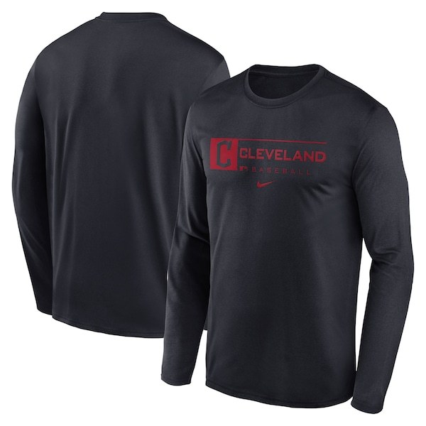 Cleveland Guardians Nike Authentic Collection Performance Long Sleeve T-Shirt - Navy