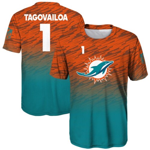 Tua Tagovailoa Miami Dolphins Youth Propulsion Name & Number T-Shirt - Aqua